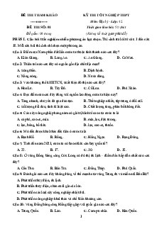 Bộ 20 Đề thi tốt nghiệp Địa lí 2026 (form mới)