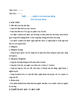 Giáo án Thực hành đọc hiểu: Kiều ở lầu Ngưng Bích Ngữ Văn 9 Cánh diều