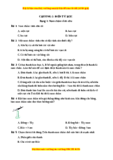 Trắc nghiệm Nam châm vĩnh cửu Vật lí 9