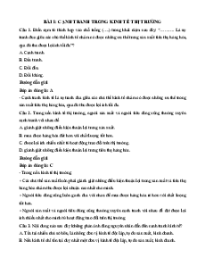 Bộ trắc nghiệm Kinh tế pháp luật 11 Chân trời sáng tạo có đáp án