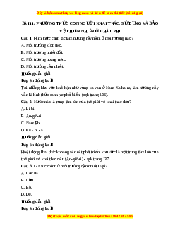 Trắc nghiệm Địa lý 7 Bài 11 Kết nối tri thức: Phương thức con người khai thác, sử dụng và bảo vệ thiên nhiên ở châu Phi