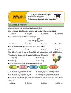 Bài tập cuối tuần Toán lớp 5 Chân trời sáng tạo Tuần 17