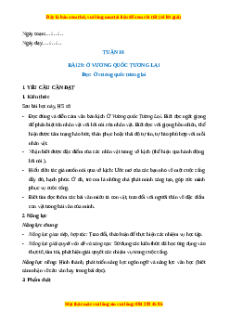 Giáo án Tuần 16 Tiếng Việt lớp 4 Kết nối tri thức