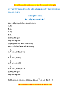 Trắc nghiệm Tập hợp các số hữu tỉ Toán 7 Kết nối tri thức