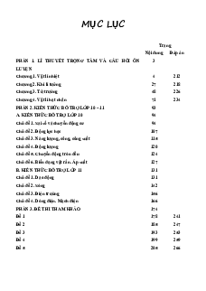 14 Chủ đề ôn thi Tốt nghiệp Vật lí năm 2025 chương trình mới