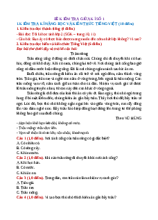 Bộ 10 Đề thi giữa kì 1 Tiếng Việt lớp 2 Kết nối tri thức có đáp án