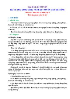 Giáo án Bài 45 KHTN 9 Chân trời sáng tạo (2024): Ứng dụng công nghệ di truyền vào đời sống
