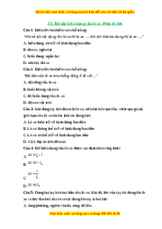 Trắc nghiệm Biến dạng của lò xo. Phép đo lực KHTN 6 Chân trời sáng tạo