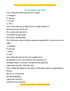 Trắc nghiệm Bài 23 Địa lí 6 Chân trời sáng tạo: Con người và thiên nhiên