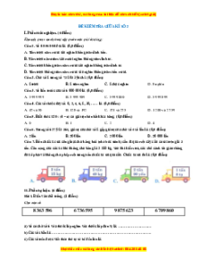 Đề thi giữa kì 1 Toán lớp 4 Kết nối tri thức (đề 5)