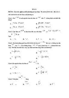 Đề thi giữa kì 2 Toán 12 Kết nối tri thức 2024 (Đề 1)