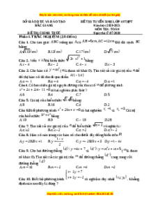 Đề thi vào 10 môn Toán tỉnh Bắc Giang (Hệ không chuyên) năm 2021