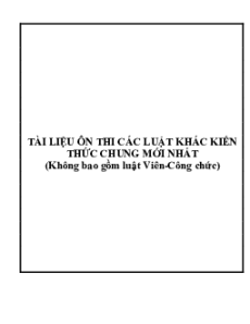 (Ôn thi Viên chức Mầm non) 977 câu trắc nghiệm Luật kiến thức chung