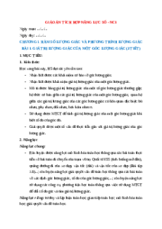 Giáo án Toán 11 Kết nối tri thức (năng lực số)
