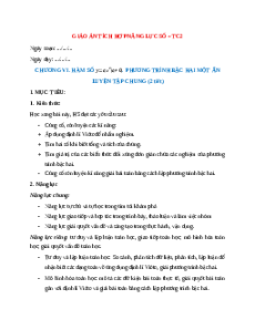 Giáo án Luyện tập chung trang 28 Toán 9 Kết nối tri thức (năng lực số)