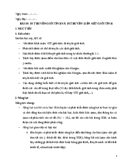 Giáo án Bài 10 Sinh học 12 Kết nối tri thức: Di truyền giới tính và di truyền liên kết với giới tính