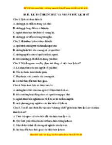 Bộ trắc nghiệm Lịch Sử 10 Kết nối tri thức (có đáp án)