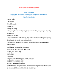 Giáo án Bài 3: Cội nguồn yêu thương (2024) Kết nối tri thức