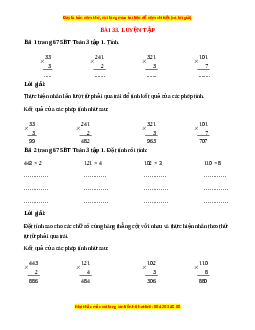 VBT Toán lớp 3 Bài 33 (Cánh diều): Luyện tập
