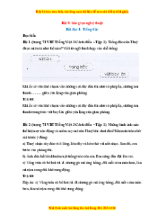 VBT Tiếng Việt 3 Bài 9 (Cánh diều): Sáng tạo nghệ thuật