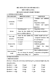 Đề cương ôn tập Cuối kì 2 Tiếng Anh 6 Ilearn Smart world