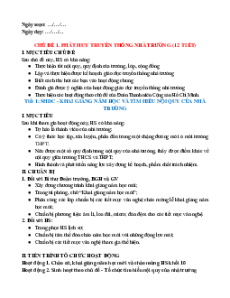 Giáo án HĐTN 10 Kết nối tri thức (năm 2025) | Giáo án Hoạt động tự nhiên 10 mới, chuẩn nhất