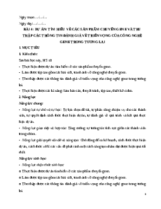 Giáo án chuyên đề Bài 4: Dự án Sưu tầm điều tra ứng dụng kiểm soát sinh học Sinh học 12 Kết nối tri thức