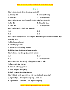 Đề thi cuối kì 2 Công nghệ 6 Cánh diều (Đề 2)