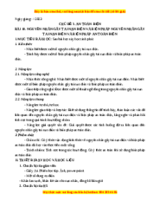Giáo án Bài 10 Công nghệ 8 Cánh diều: Nguyên nhân gây tai nạn điện và biện pháp an toàn điện