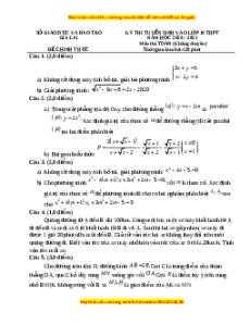 Đề thi vào 10 môn Toán tỉnh Gia Lai (Hệ không chuyên) năm 2021