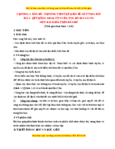 Giáo án Bài 1 Địa lí 6 Cánh diều (2024): Hệ thống kinh vĩ tuyến, Tọa độ địa lí của một địa điểm trên bản đồ