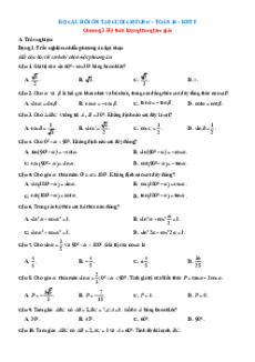 Bài tập ôn tập + Đề kiểm tra Toán 10 Kết nối tri thức chương 3