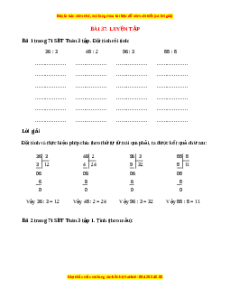VBT Toán lớp 3 Bài 37 (Cánh diều): Luyện tập