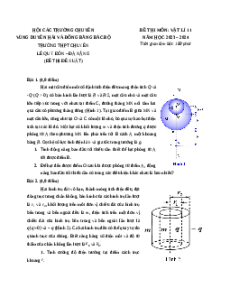 Đề thi HSG Vật Lí 11 Trường THPT Chuyên Lê Quý Đôn - Đà Nẵng