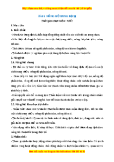 Giáo án Nồng độ dung dịch Hóa học 8 Cánh diều