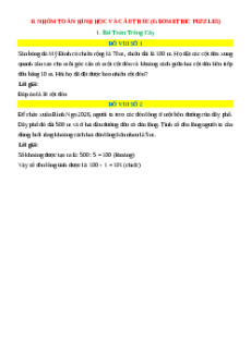 Bài toán trồng cây - Toán đố, Toán IQ (có lời giải)