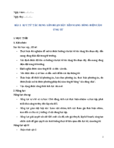 Giáo án Lực từ tác dụng lên đoạn dây dẫn mang dòng điện. Cảm ứng từ Vật Lí 12 Cánh diều