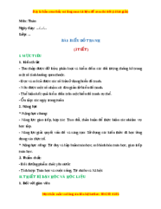 Giáo án Biểu đồ tranh Toán 2 Chân trời sáng tạo