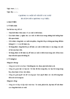 Giáo án Bài tập cuối chương 6 Toán 12 Cánh diều