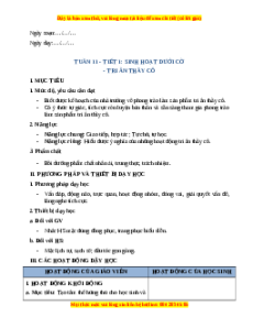 Giáo án Tuần 11 HĐTN lớp 2 Cánh diều