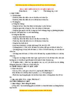 Giáo án Bài 2 Địa lí 7 Chân trời sáng tạo: Đặc điểm dân cư, xã hội châu Âu