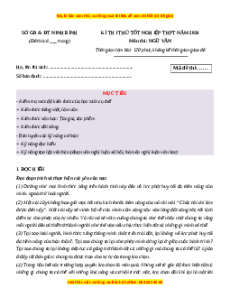 Đề thi thử tốt nghiệp Ngữ Văn Sở GD&ĐT Ninh Bình năm 2024