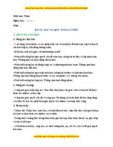 Giáo án Em học vui toán Toán lớp 4 Cánh diều