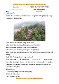 Bài tập cuối tuần Tiếng việt 5 Tuần 25 (có lời giải)
