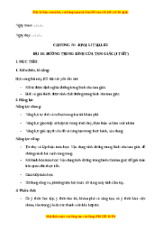 Giáo án Đường trung bình của tam giác Toán 8 Kết nối tri thức