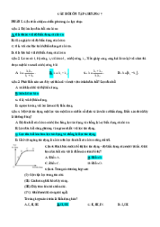 Bài tập ôn tập + Đề kiểm tra Vật Lí 10 Kết nối tri thức Chương 7