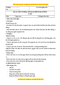 Giáo án Bài 25 Khoa học lớp 4 (Kết nối tri thức): Một số bệnh liên quan đến dinh dưỡng