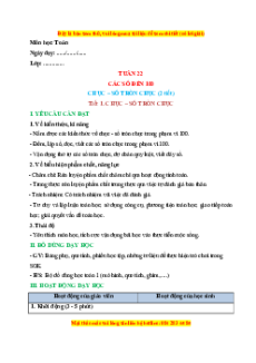 Giáo án Chục - Số tròn chục Toán lớp 1 Chân trời sáng tạo