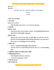 Giáo án Tuần 13 HĐTN lớp 4 Chân trời sáng tạo