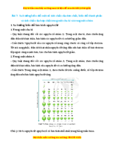 Lý thuyết Xu hướng biến đổi một số tính chất của đơn chất, biến đổi thành phần và tính chất của hợp chất trong một chu kì và trong một nhóm Hóa 10 Cánh diều